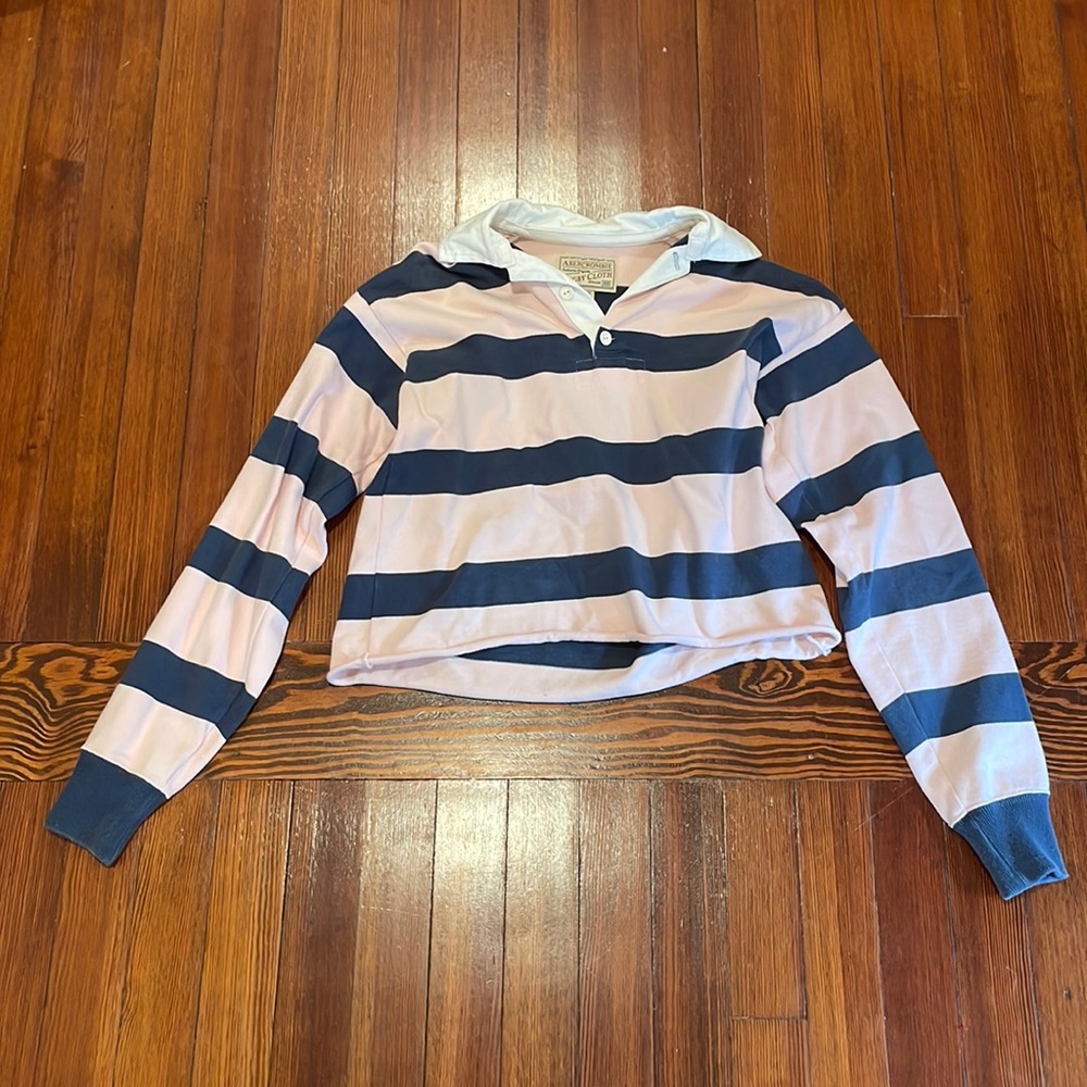 A&F striped rugby shirt